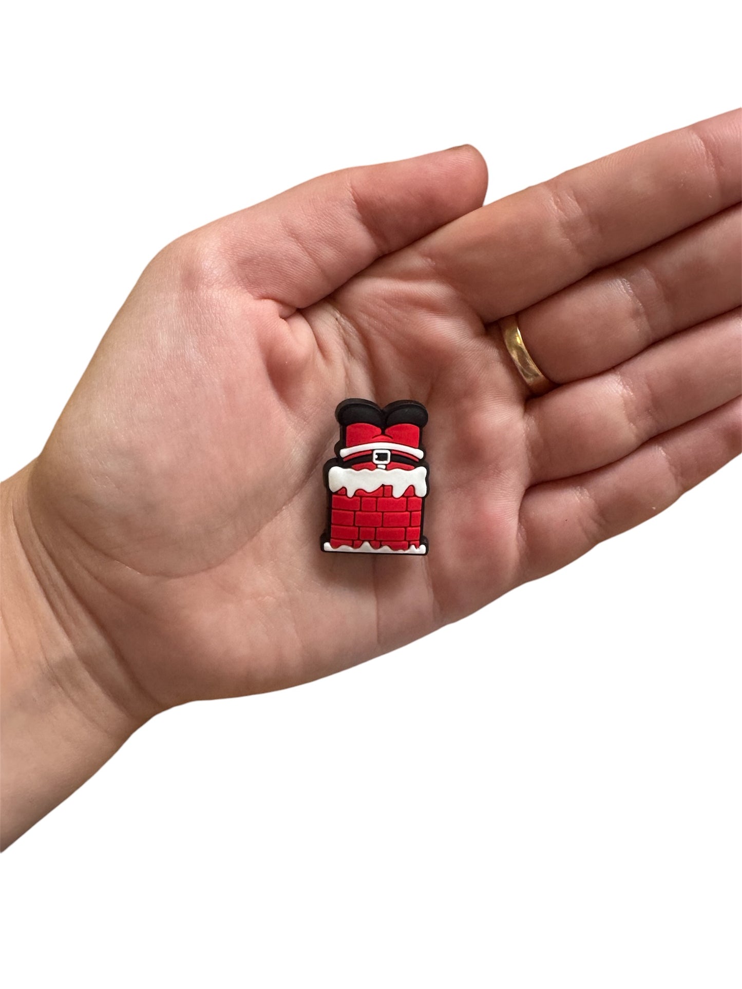 Christmas chimney shoe charm