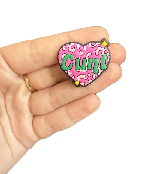 C*nt heart shoe charm