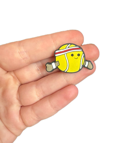 Jelly teddy tennis ball shoe charm