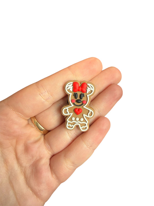 Minnie Mouse cookie shoe charm