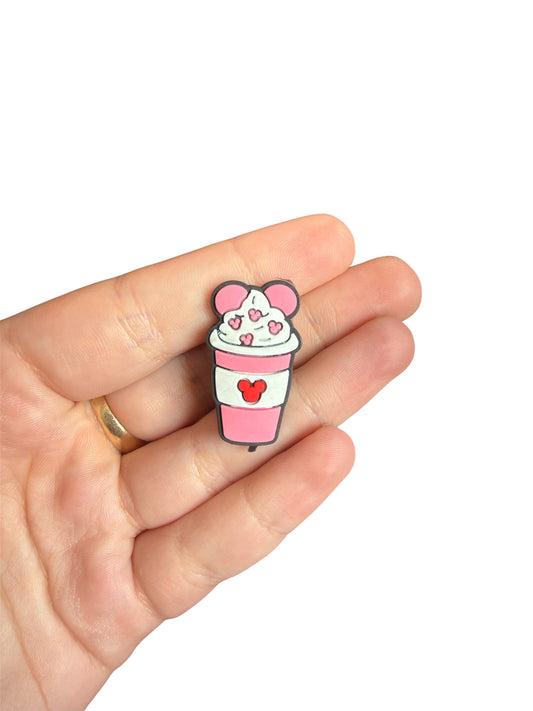 Minnie Mouse coffee shoe charm
