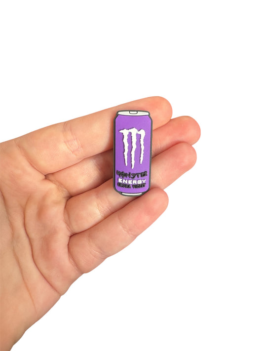 Purple monster energy shoe charm