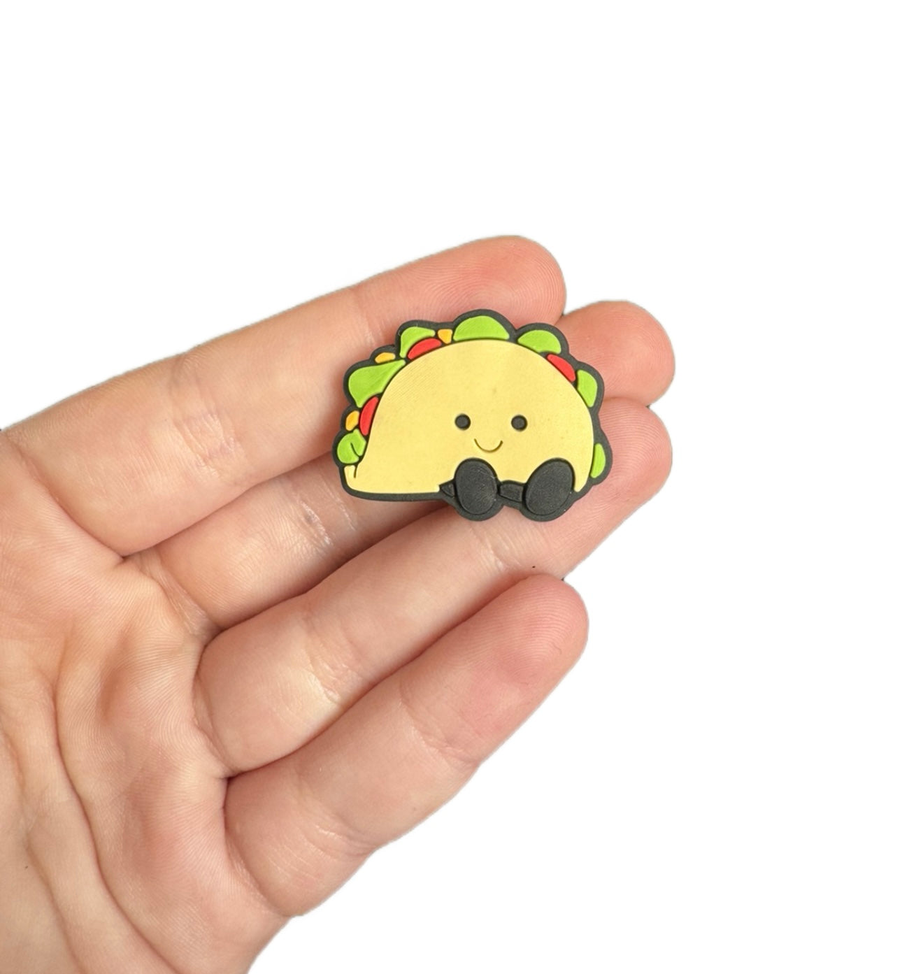 Jelly teddy taco shoe charm