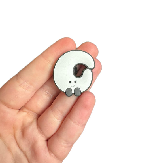 Jelly teddy moon shoe charm
