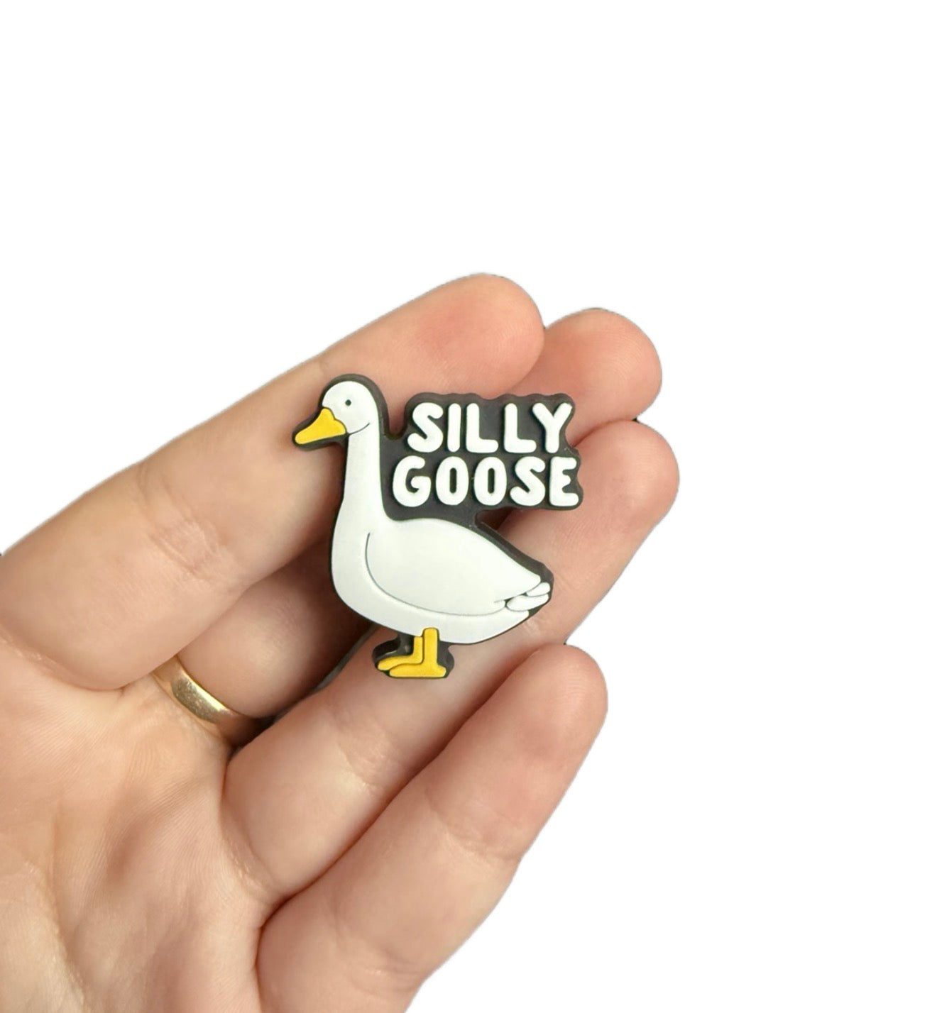 Silly goose shoe charm