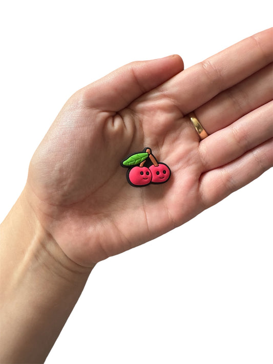 Jelly teddy cherry shoe charm