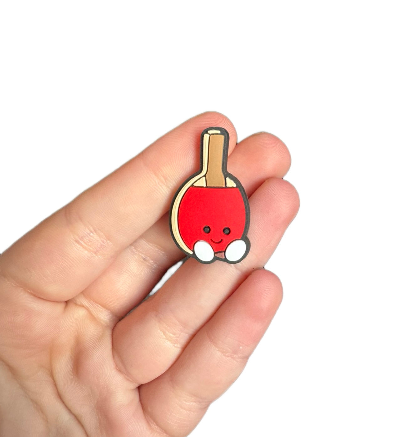 Jelly teddy table tennis racket shoe charm