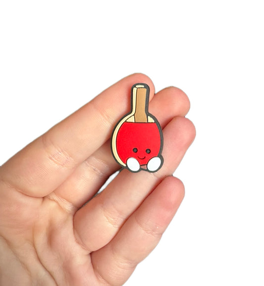Jelly teddy table tennis racket shoe charm