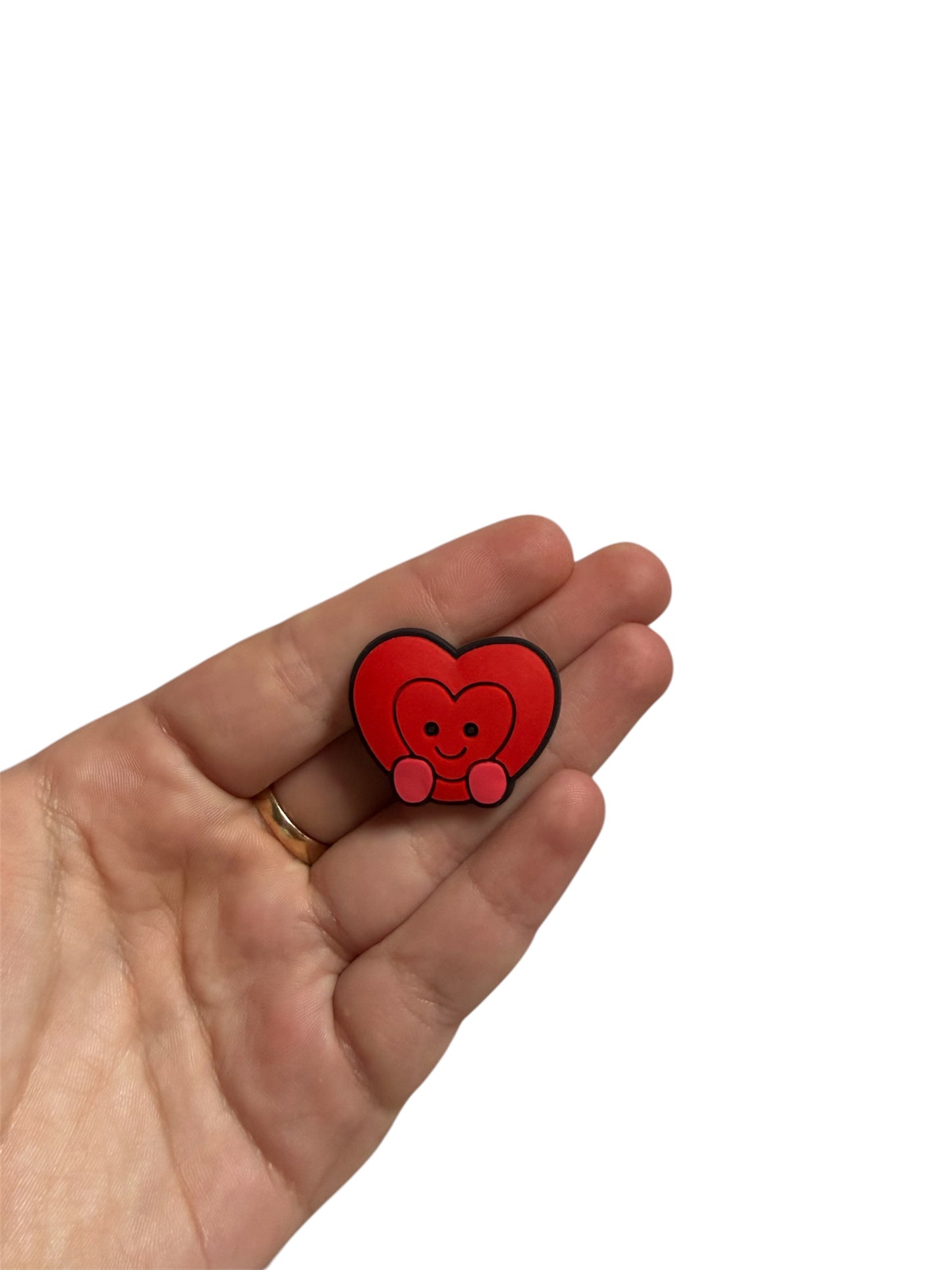 Jelly teddy heart throb shoe charm