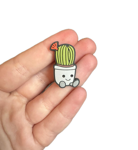 Jelly teddy cactus shoe charm