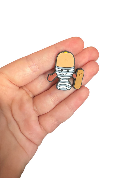 Jelly teddy egg and soldier shoe charm