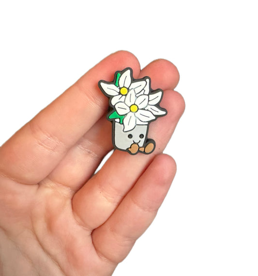 Jelly teddy flower shoe charm