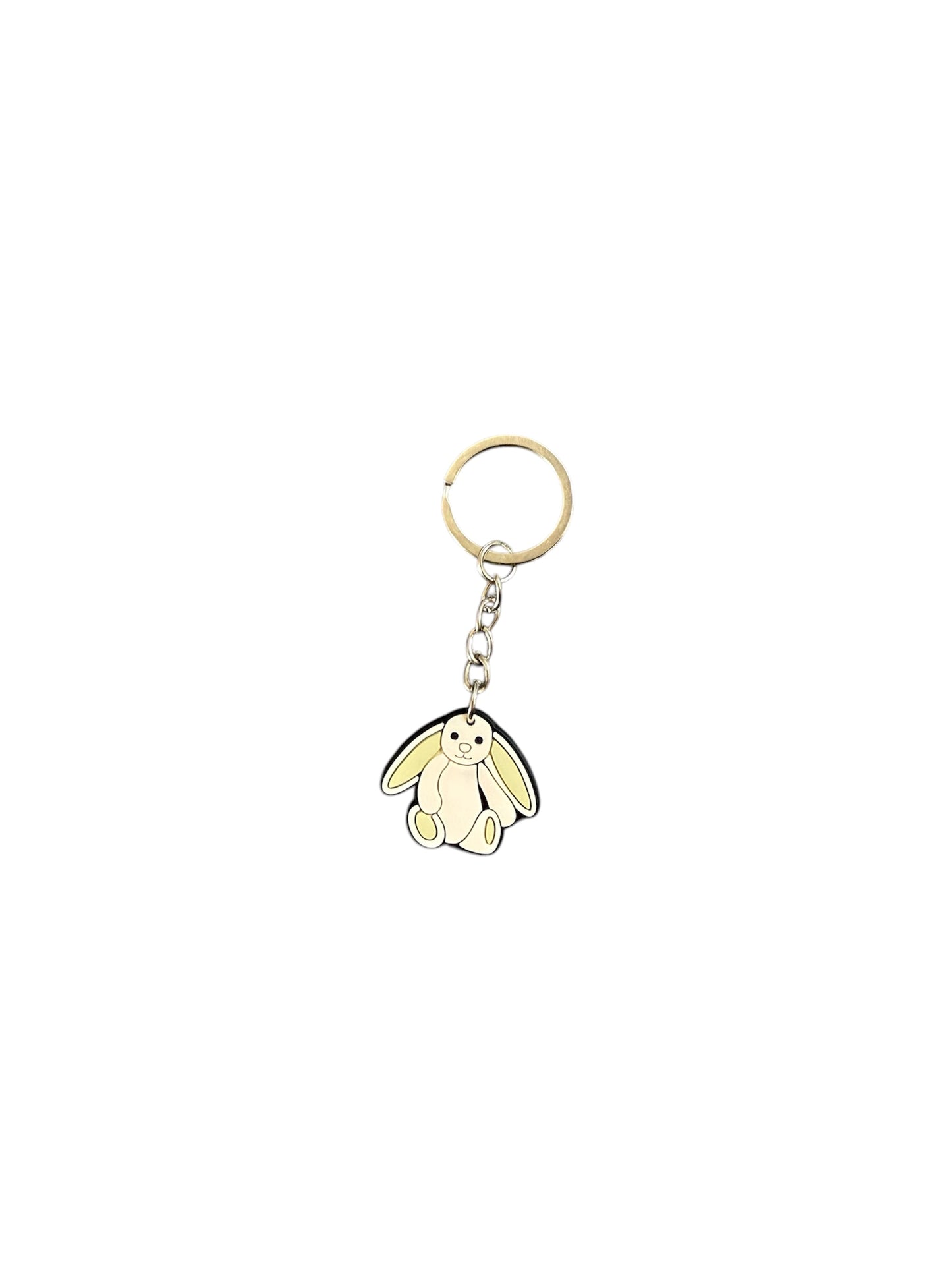 Jelly teddy cream bunny keyring