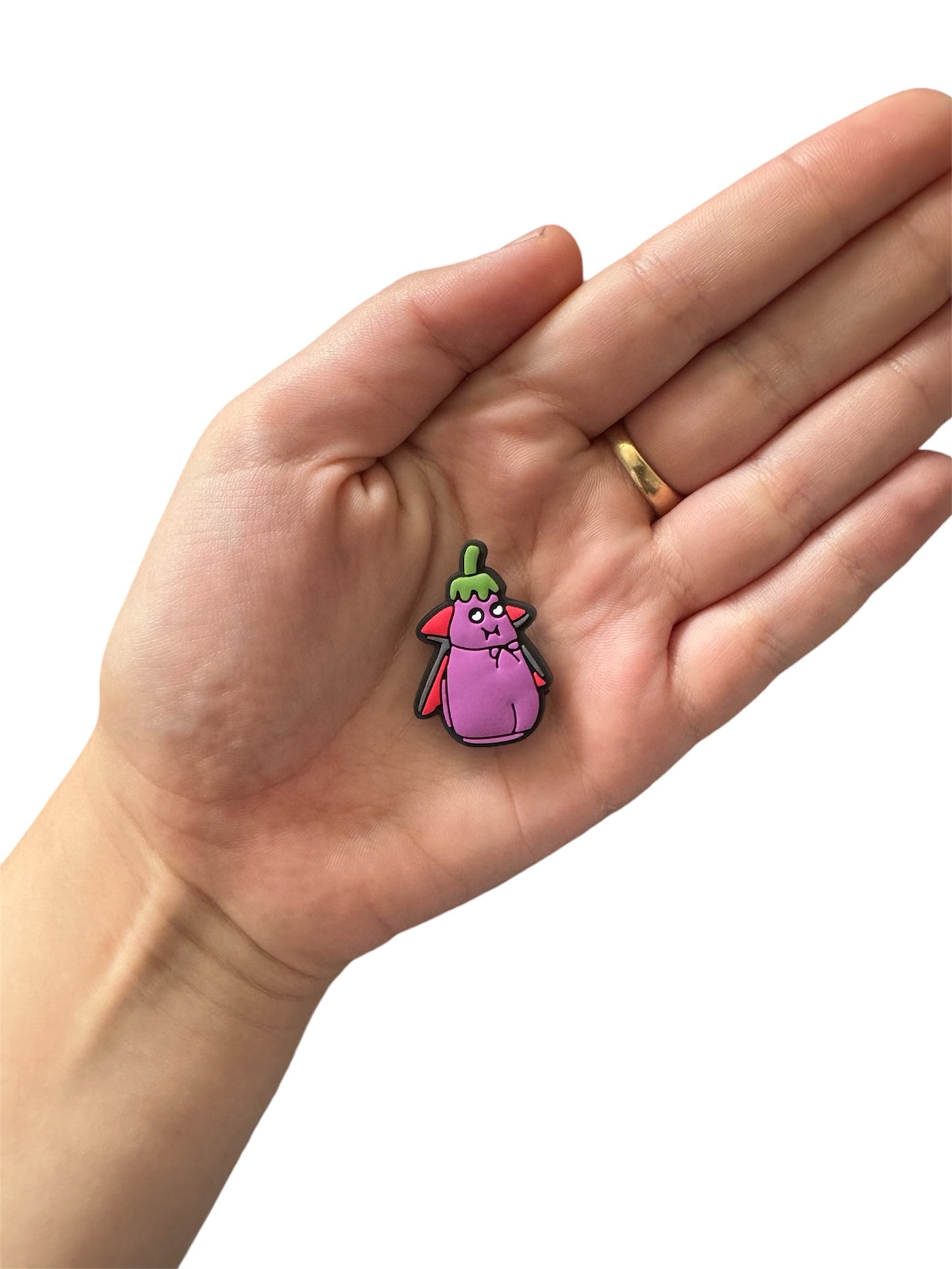 Jelly teddy spooky aubergine shoe charm