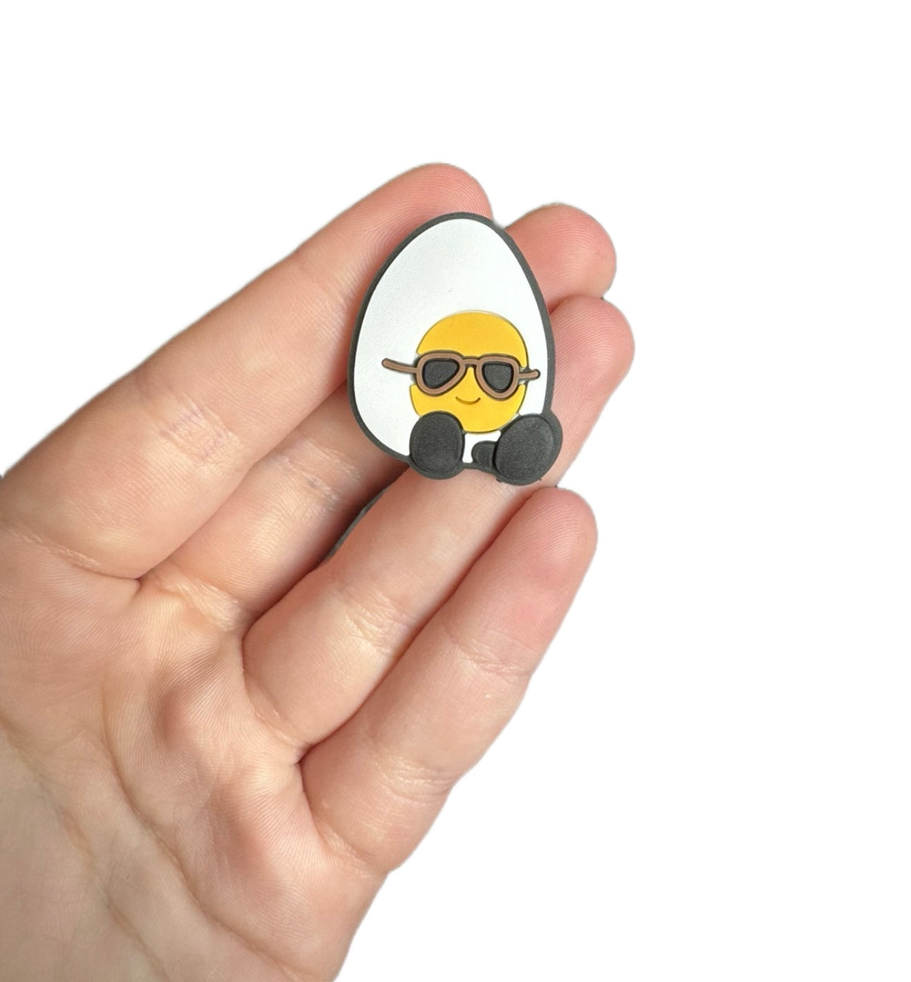 Jelly teddy sunglasses egg shoe charm