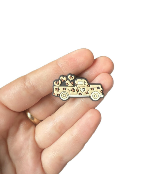 Leopard print truck shoe charm