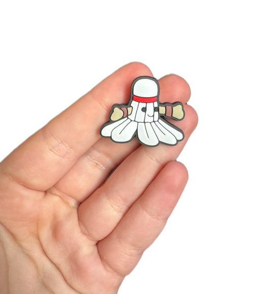 Jelly teddy shuttlecock shoe charm