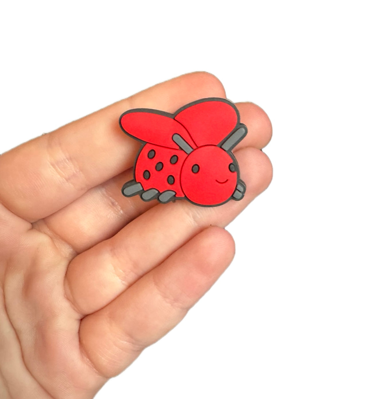 Jelly teddy lady bird shoe charm