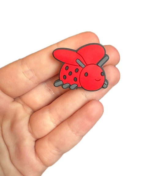 Jelly teddy lady bird shoe charm