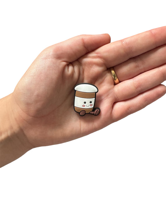 Jelly teddy coffee cup shoe charm