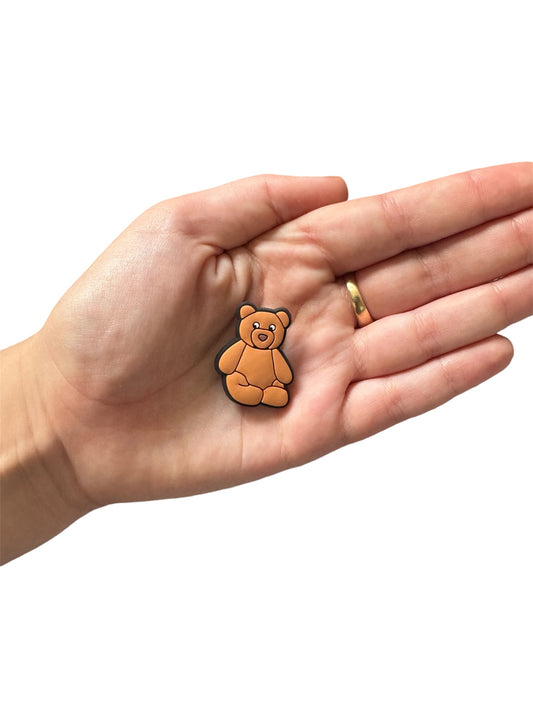 Jelly teddy brown bear shoe charm