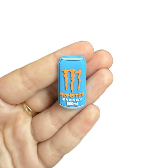 Blue monster energy shoe charm