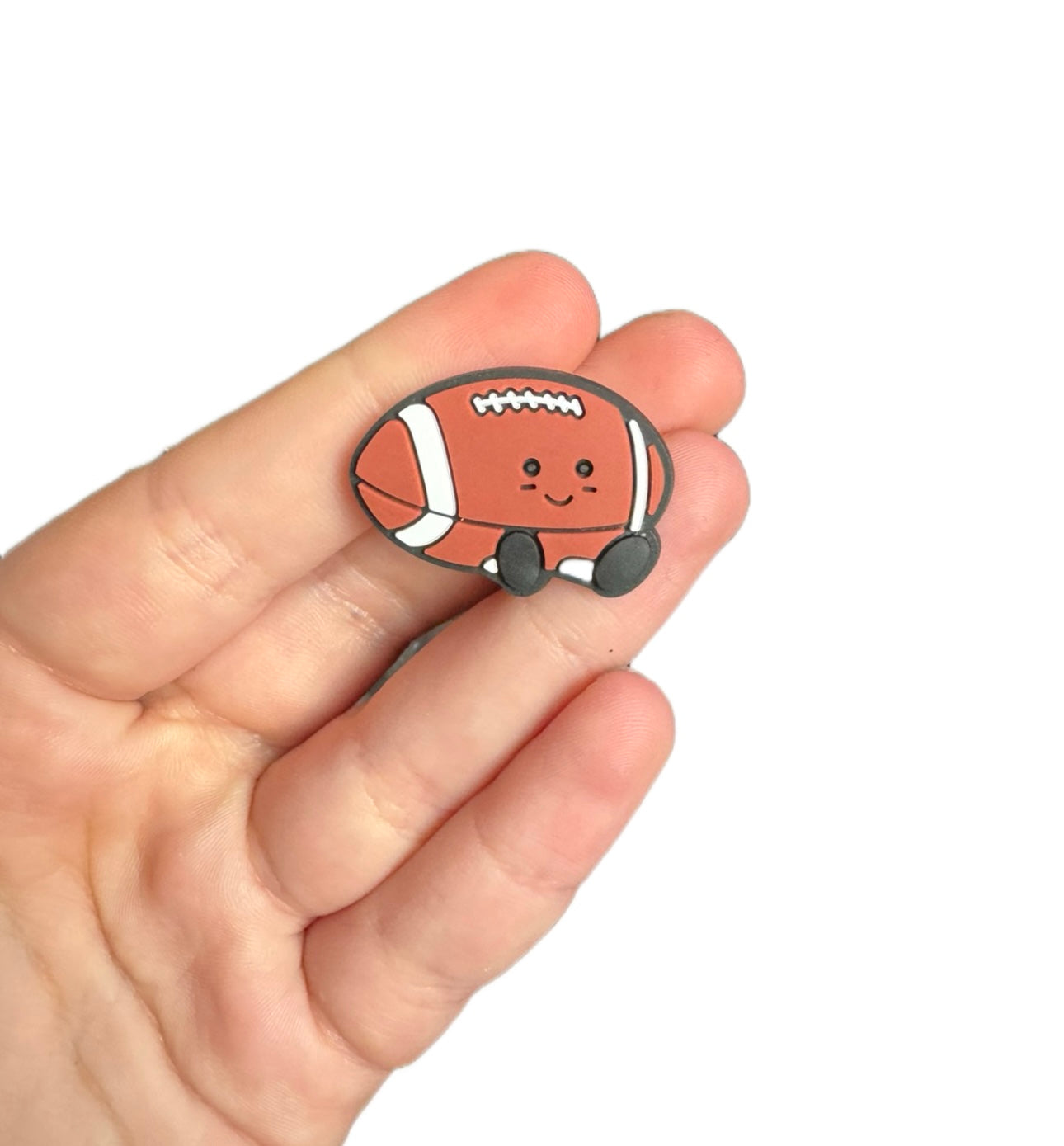 Jelly teddy rugby ball shoe charm