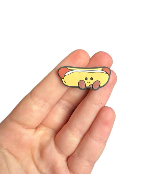 Jelly teddy hot dog shoe charm