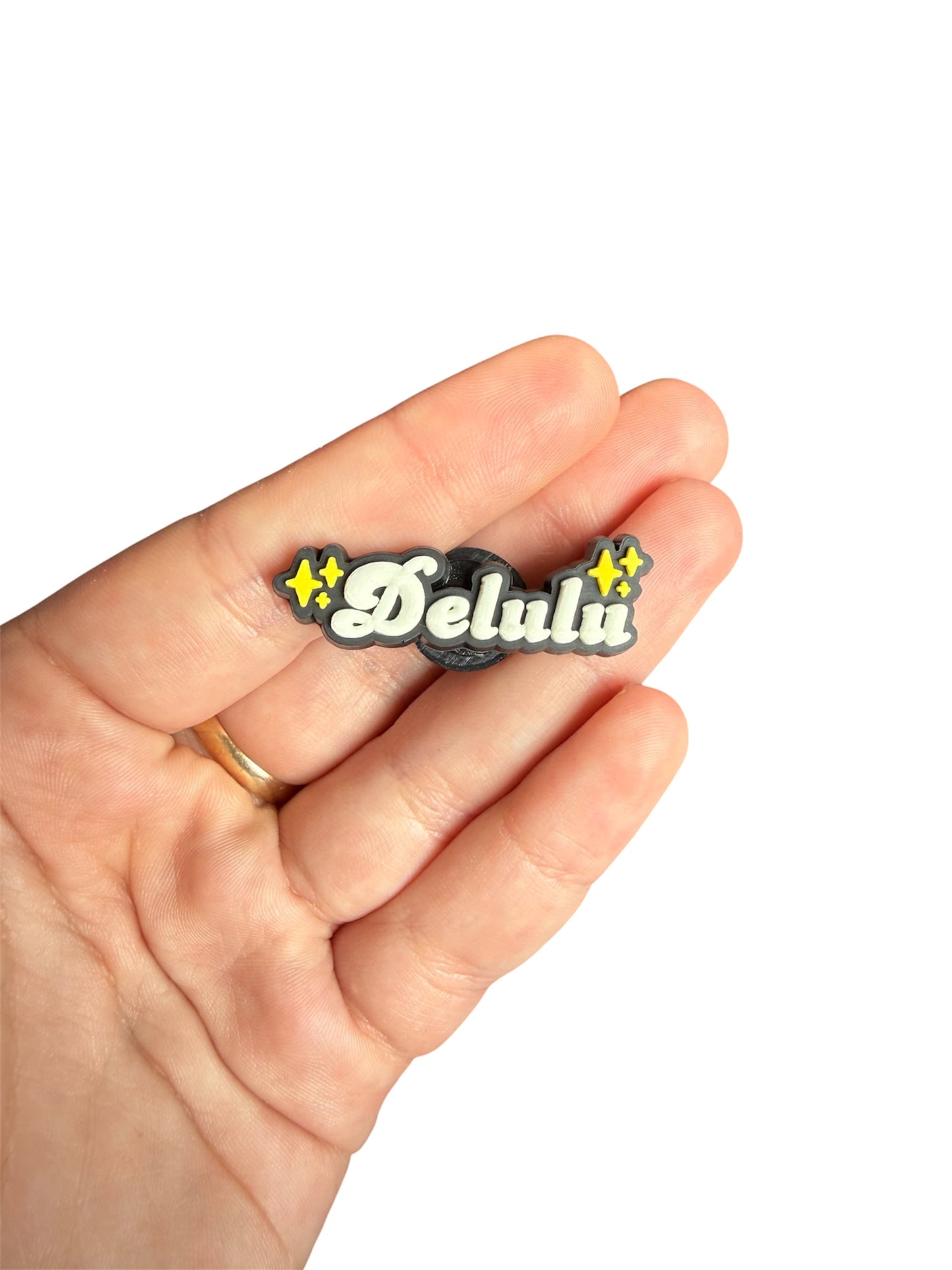 Delulu shoe charm