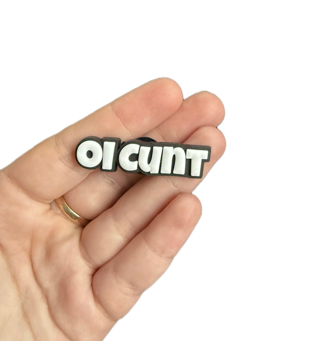 Oi c*nt shoe charm