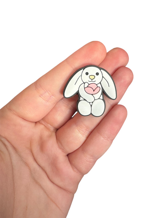 Jelly teddy flower bunny shoe charm