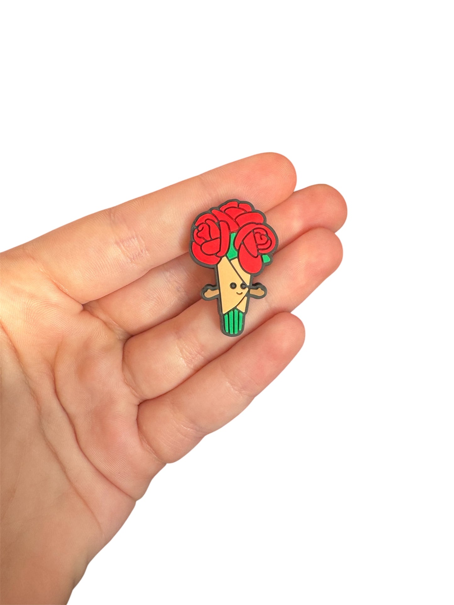 Jelly teddy rose bouquet shoe charm