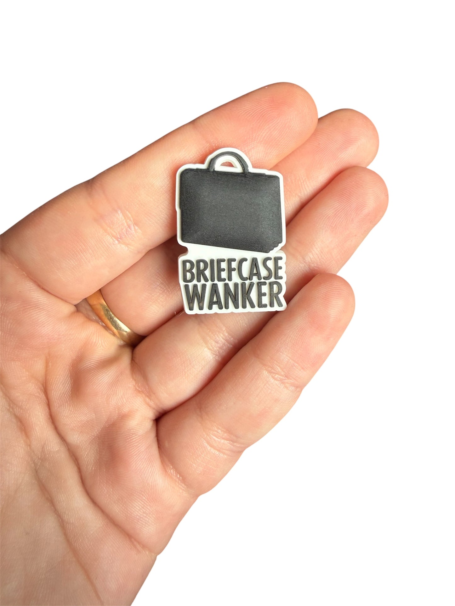 Briefcase wanker shoe charm