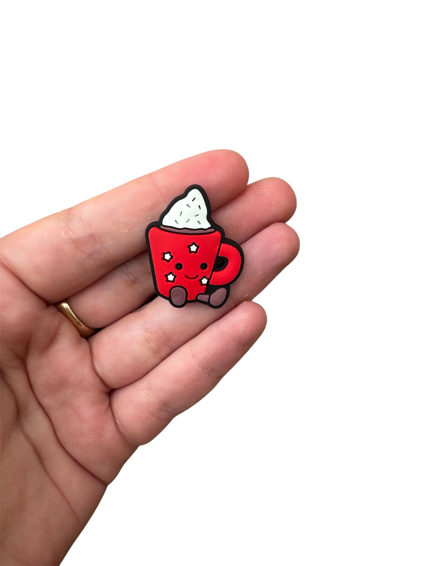 Jelly teddy hot chocolate shoe charm