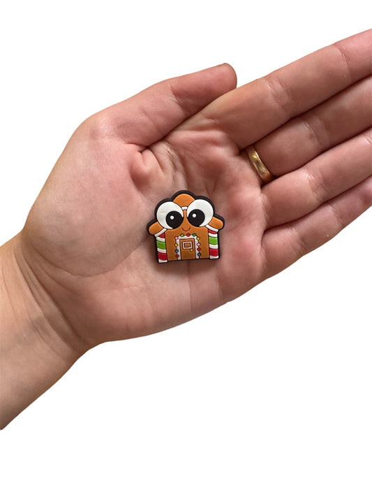 Christmas gingerbread house shoe charm
