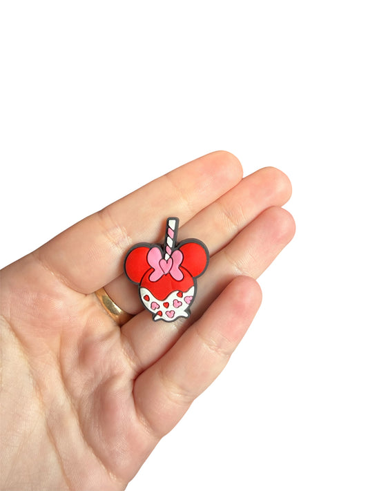 Minnie Mouse lollipop shoe charm