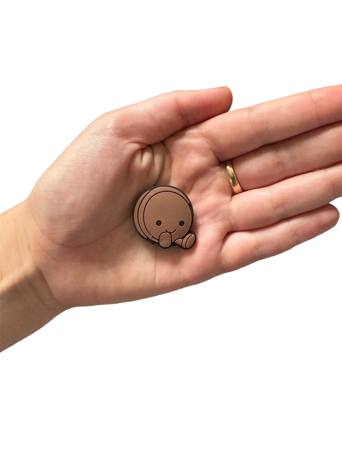 Jelly teddy brown macaron shoe charm