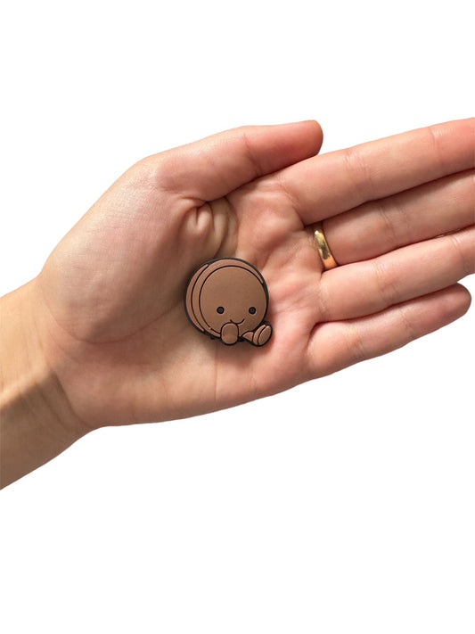 Jelly teddy brown macaron shoe charm