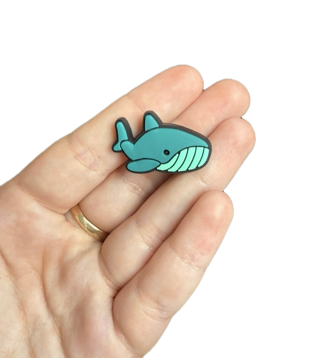 Jelly teddy whale shoe charm