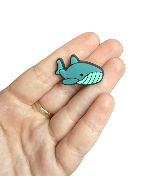 Jelly teddy whale shoe charm