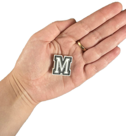 Letter M shoe charm