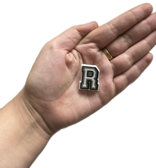 Letter R shoe charm