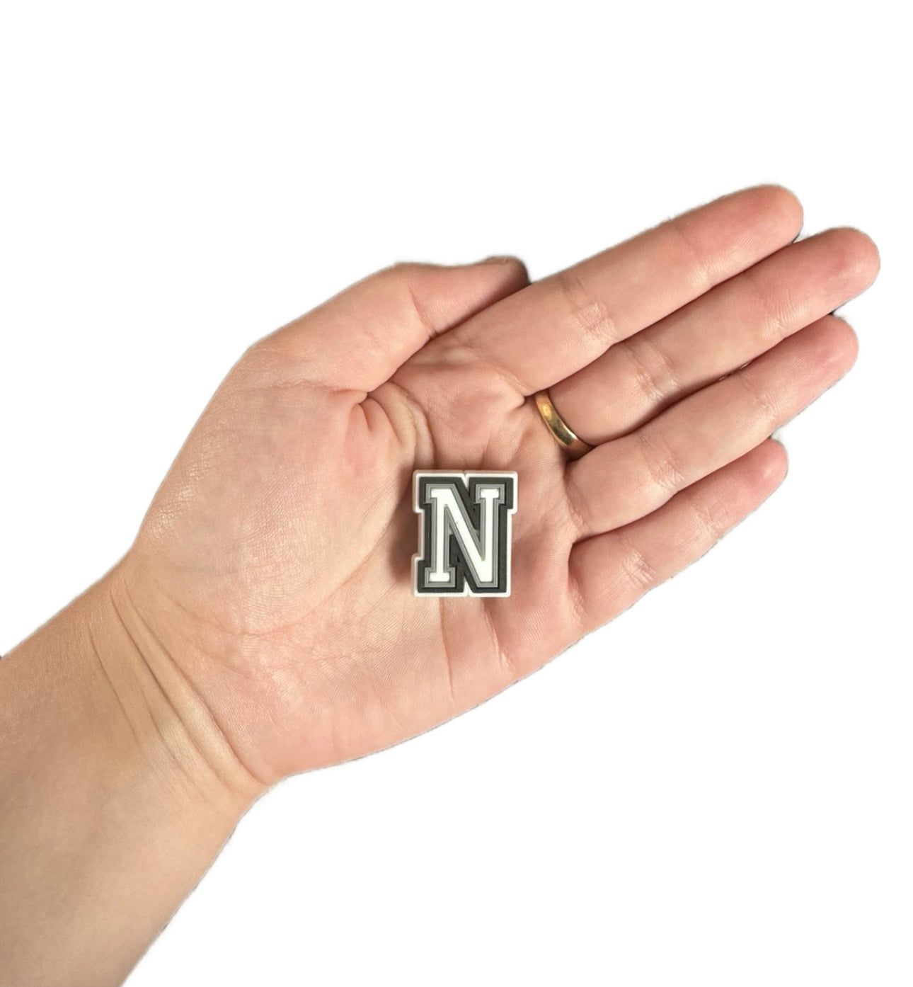 Letter N shoe charm