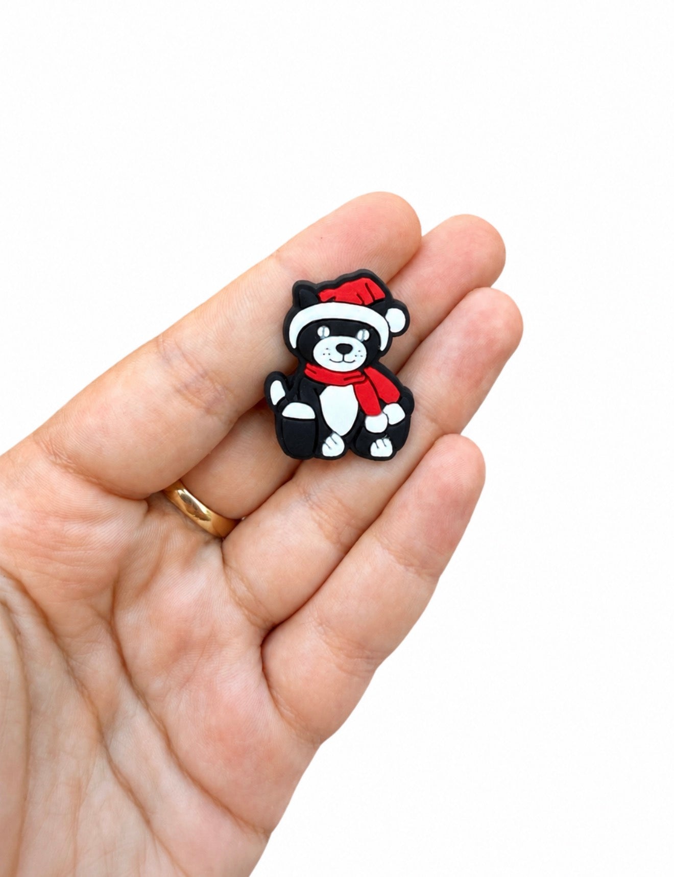 Jelly teddy festive cat shoe charm