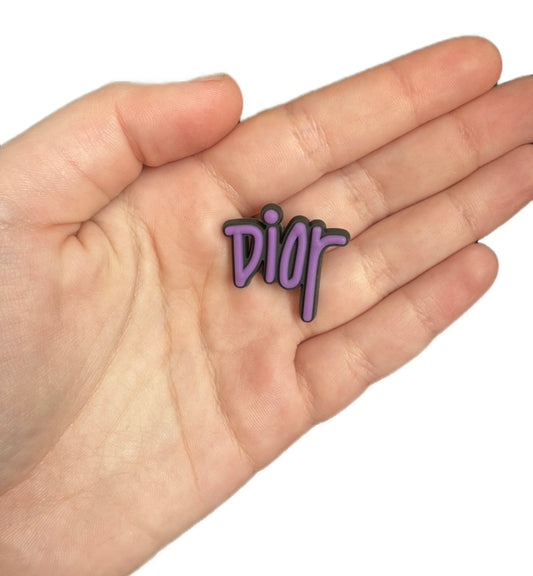 Unisex purple and black shoe charm style 1