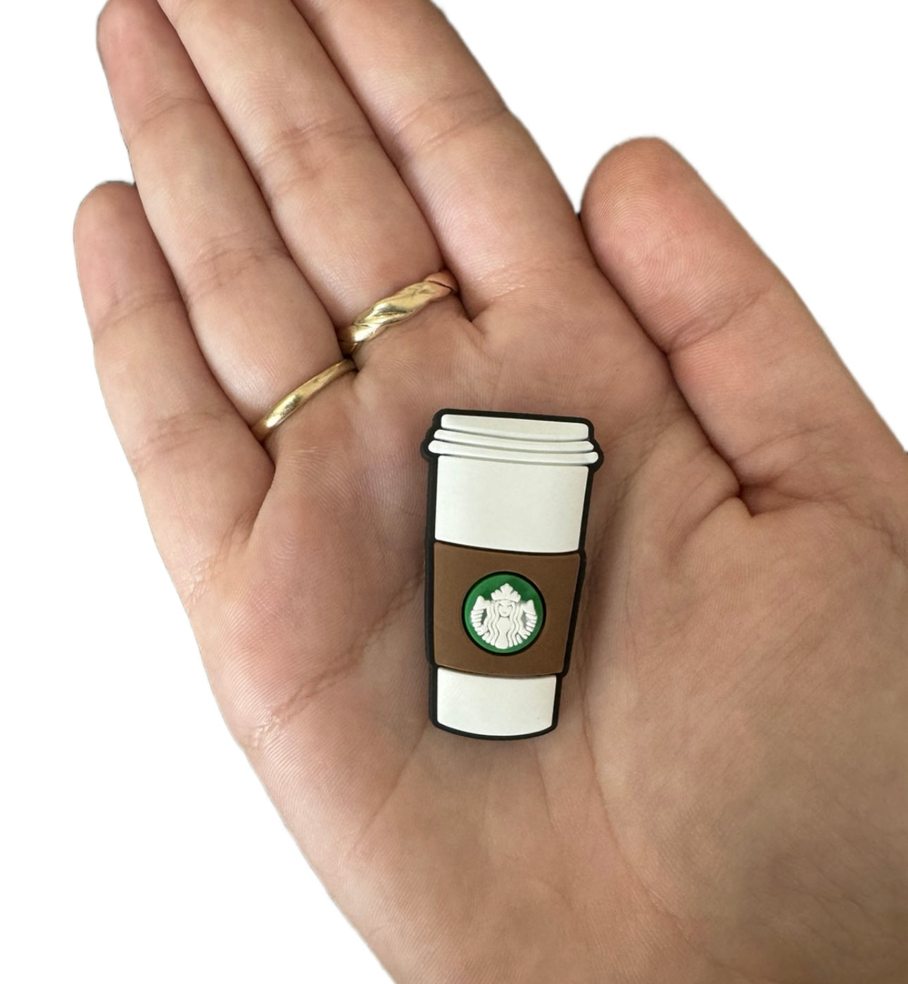 Coffee cup shoe charm
