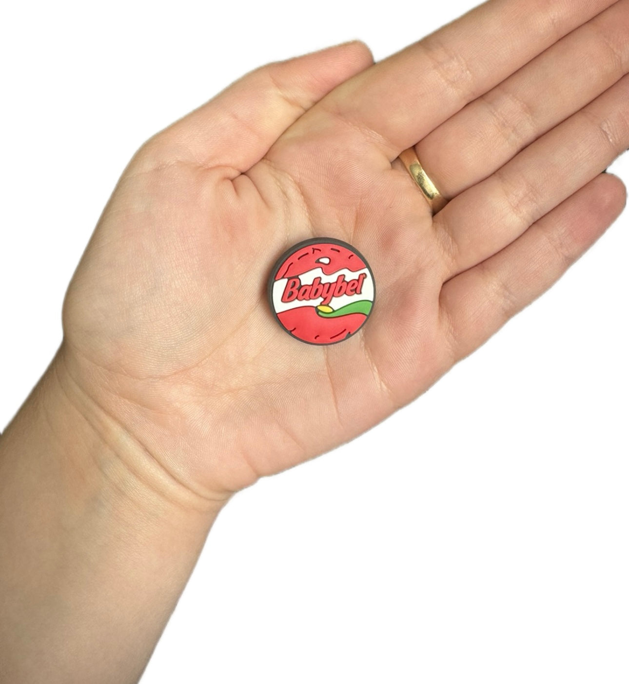Babybel shoe charm