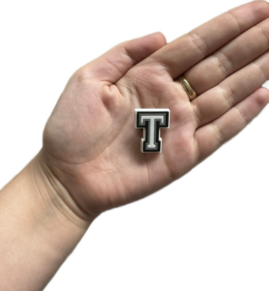 Letter T shoe charm