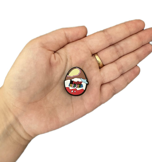 Kinder egg shoe charm