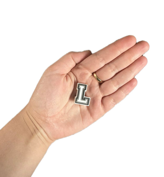 Letter L shoe charm